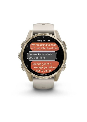 Смарт-годинник Fenix 8 43mm AMOLED Sapphire Soft Gold with Fog Gray Silicone (010-02903-18) Garmin (364872137)