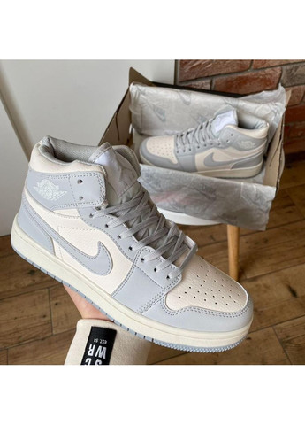 КРОССОВКИ ЖЕНСКИЕ NIKE JORDAN 1 RETRO HIGH BLUE WHITE НАЙК АИР ДЖОРДАН No Brand белые демисезоны (368870054)
