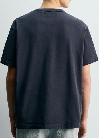 Темно-синяя футболка Zara