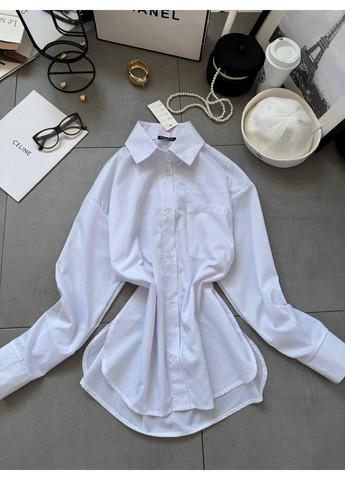 Белая повседневный, классическая рубашка Україна с длинным рукавом