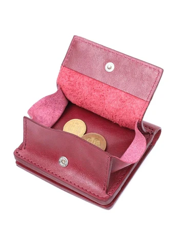Компактне портмоне з натуральної шкіри 16798 Бордовий Grande Pelle (385211259)