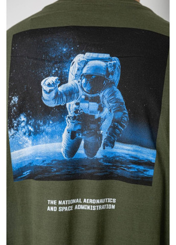 Хаки (оливковая) мужская футболка с принтом, 244r2125 Andi