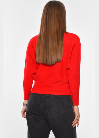 Красный демисезонный свитер женский красного цвета пуловер Let's Shop