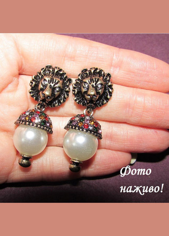 Винтажный стиль: роскошные жемчужные серьги львы, 10-836 Fashion Jewelry (336550642)