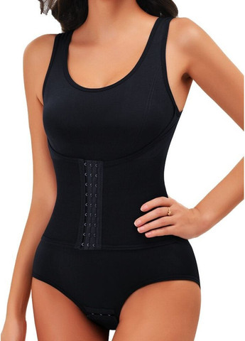 Стягуючий боді з корсетним поясом утяжкою живота жіноча коригуюча білизна зі вшитим корсетом на гачках для схуднення Cindylove (371770437)