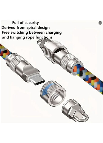 2 в 1: ремешок для телефона и кабель для быстрой зарядки Apple Lightning на USB-C (Type-C) PD 60W No Brand (328958171)