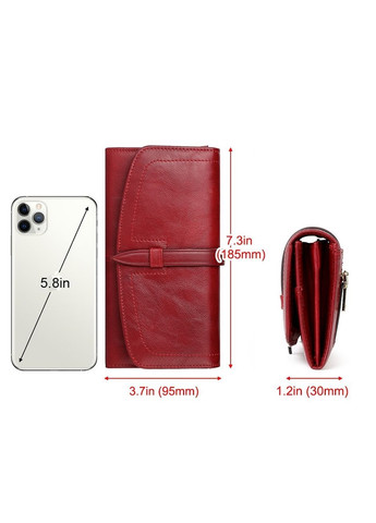 Кошелек женский кожаный красный Клатч Me 970-Red (362193188)