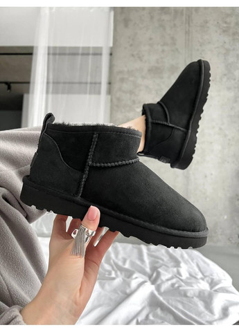 Угі Жіночі UGG Ultra Mini Black (Замша) (366196954)