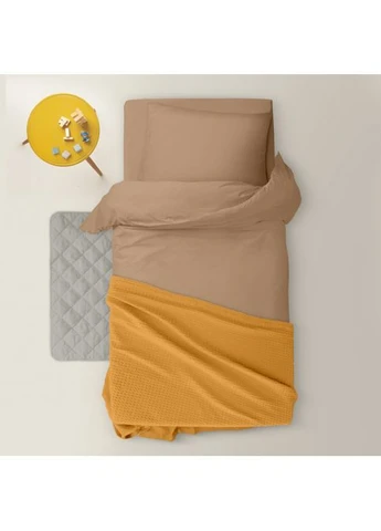 Плед покривало Curcuma Waffle Weave 110х140 см Гірчичний Cosas (387615761)