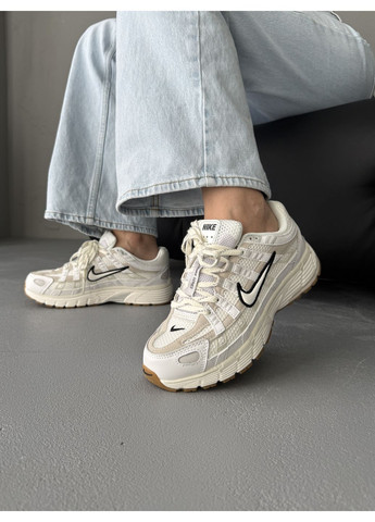Кроссовки женские и мужские Nike P-6000 White Black | Найк П-6000 белые No Brand белые демисезоны (370850646)
