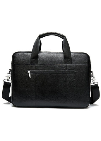 Деловая мужская сумка из зернистой кожи 14886 Черная Vintage (331907914)