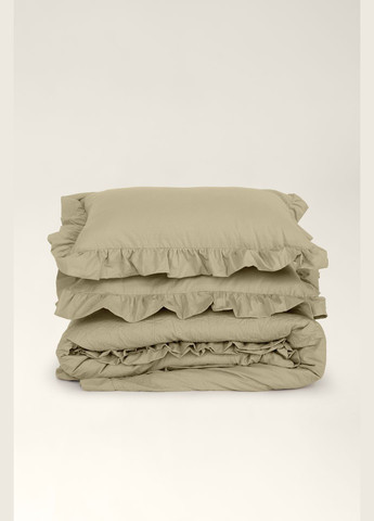 Постельное белье варенный хлопок двуспальное 180 х 215 см 3в1 наволочки, пододеяльник, простынь Beni Home (345641627)