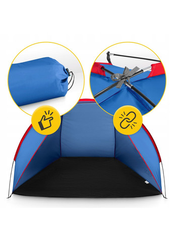 Намет пляжний 200 x 115 см Blue/Red (P-5905973405171) 4FIZJO (349650183)