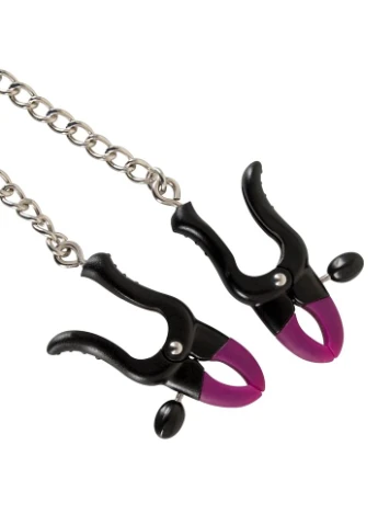 Затискачі для сосків Silicone Nipple Clamps Сріблясті Bad Kitty (282710727)