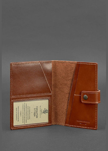 Кожаная обложка для паспорта 5.0 (с окошком) светло-коричневая (A-026729) BlankNote (329742861)