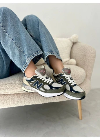 КРОСІВКИ ЖІНОЧІ NEW BALANCE 990 GREY GREEN НЬЮ БЕЛАНС 990 СІРІ No Brand сірі демісезони (391064446)