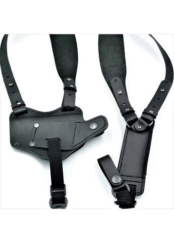 Кобура скрытого ношения кожаная черная для пистолета с карманом под магазин оперативная универсальная для мужчин и женщин ProDobro (364668160)