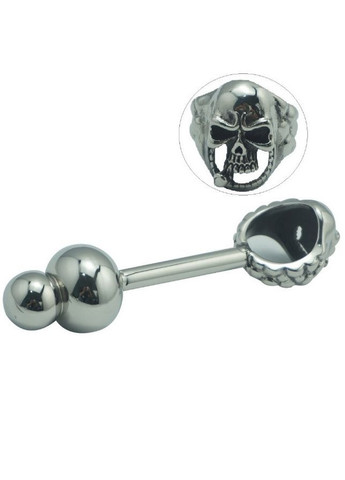 Анальная пробка из нержавеющей стали уникального дизайна с головкой черепа SS9900 128*30*20 мм. No Brand (307084743)
