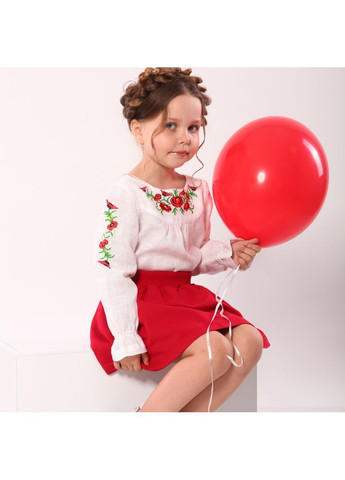 Белая вышиванка из льна для девочек модный карапуз Trendy Tot лен (370972641)