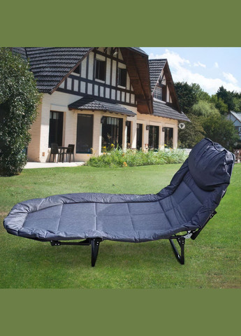 Шезлонг розкладний садовий пляжний 66 см х 200 см синій (2104618499) No Brand (324744522)