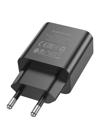 Мережевий зарядний пристрій single Port PD20W charger Black (6974443387957) Borofone BA71A Power (372676260)