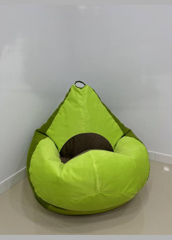 Крісло - мішок груша, L - 120х90 авокадо, Багіра 11831+11832+кісточка 11844 SkyPuff (361258329)