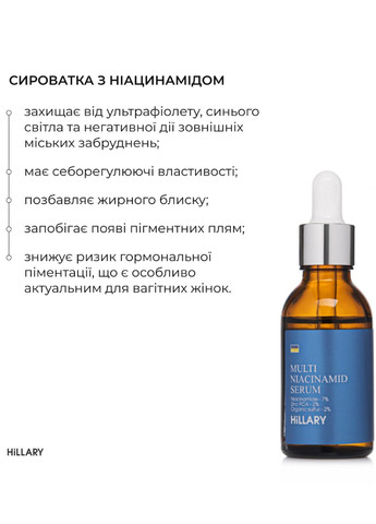 Мультисироватка та ампульна сироватка Niacinamide & Centella Hillary (296287637)