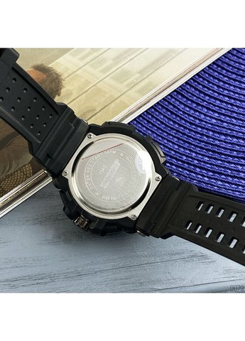 Годинники 1343 чорні з синім для чоловіків спортивні кварцові з будильником та секундоміром ProDobro (367265769)