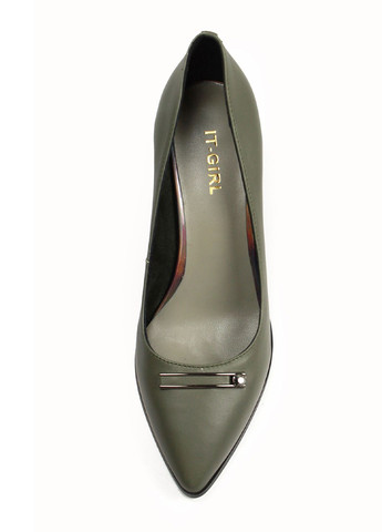 It-Girl Женские туфли лодочки оливковый з натуральная кожа, — демисезон (316114486)