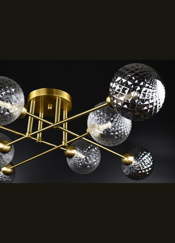 Люстра потолочная на 8 лампочек 26818 Латунь 20х90х90 см. Sunnysky (364498090)