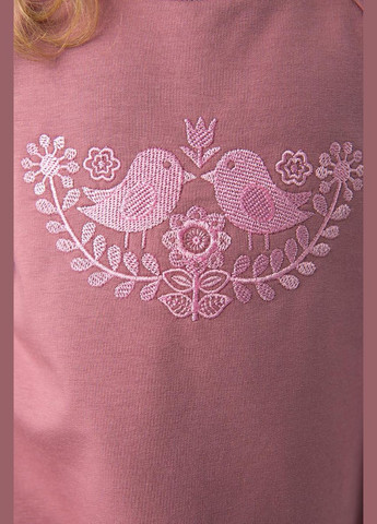 Лілова дитяче плаття для дівчинки пташечки на квітах з вишивкою Україна (322641022)