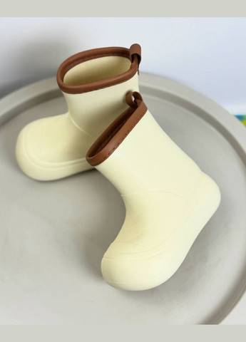 Гумові чоботи бежеві 1504 No Brand (326792160)