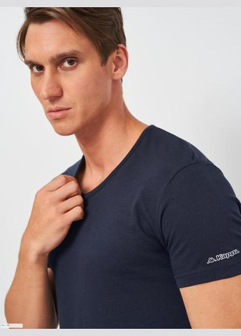 Темно-синя футболка t-shirt mezza manica scollo v темно-синій Kappa