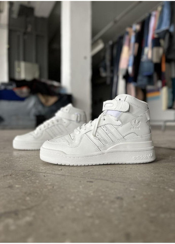 КРОССОВКИ ЖЕНСКИЕ ADIDAS FORUM 84 HIGH FULL WHITE АДИДАС ФОРУМ 84 No Brand белые демисезоны (367177379)