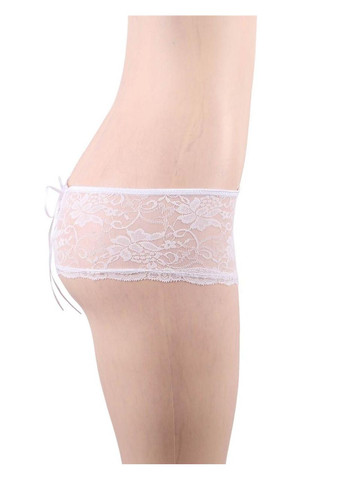 Белые трусики Star Night с цветочным кружевом и открытым доступом No Brand (303910616)