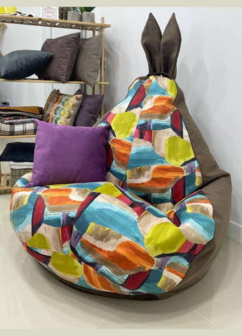 Крісло-мішок Зайчик Груша, MEGA XXXL - 160х120 Оксфорд 600D.PU.WR 216 SkyPuff (339871491)