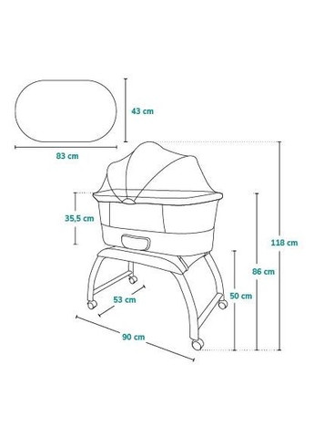 Ліжечко-колиска Coral White () Lionelo LO-CORAL WHITE (341485572)