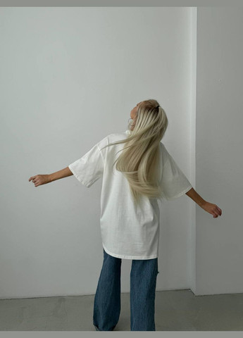 Женская белая футболка с принтом. No Brand - (329910064)