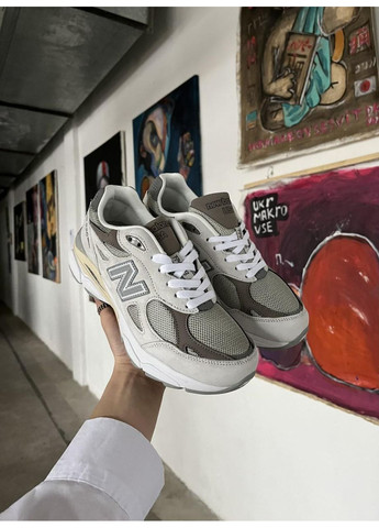 КРОСІВКИ ЖІНОЧІ NEW BALANCE 990 BROWN GREY НЬЮ БЕЛАНС 990 No Brand сірі демісезони (367169265)