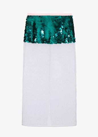 Пудровая праздничный с абстрактным узором юбка Zara