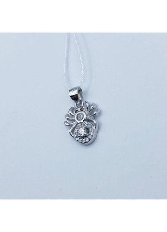 Кулон срібний з кубічним цирконієм "Павук" 1,07 г No Brand (369737794)