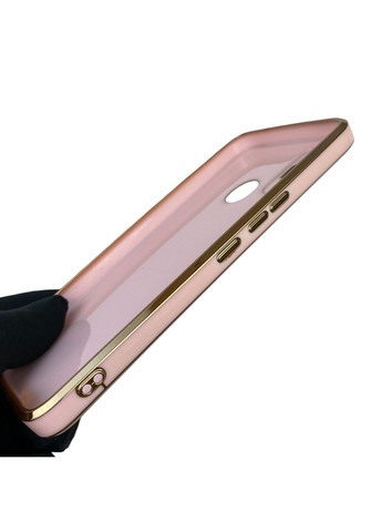 Чохол для Spark 7 (KF6n) з кільцем-підставкою із золотою окантовкою на техно спарк 7 пудровий gs1 Tecno (366228297)