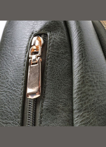 Удобная женская сумка с одной лямкой через плечо из экокожи 22756 Зеленый Vintage (331906871)