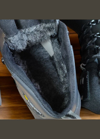 Зимові шкіряні черевики, кросівки чоловічі чорні утеплені з натуральної шкіри на хутрі зиму 40-45 No Brand (308249527)