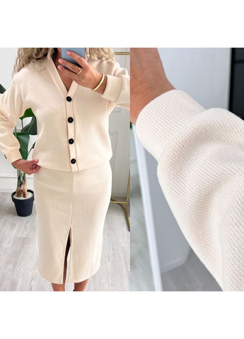 Костюм кардиган+спідниця з розміром,Ангора вʼязка на трикотажі Україна (362067098)