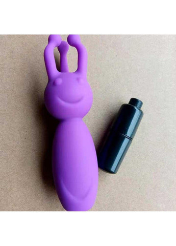 Фіолетовий вібратор із вусиками та усмішкою - Вібратори No Brand (288538860)