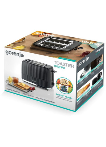 Тостер, 850Вт, (T850DPB) Gorenje (360413593)