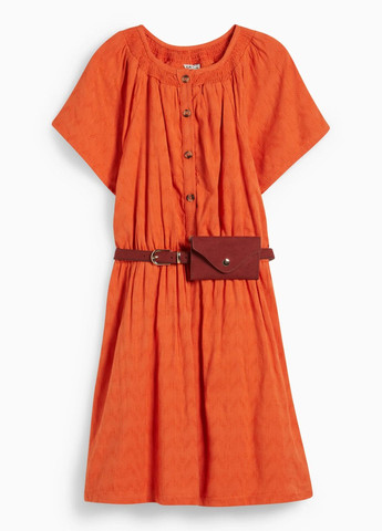 Оранжевое платье из хлопка (уценка) C&A (292728316)
