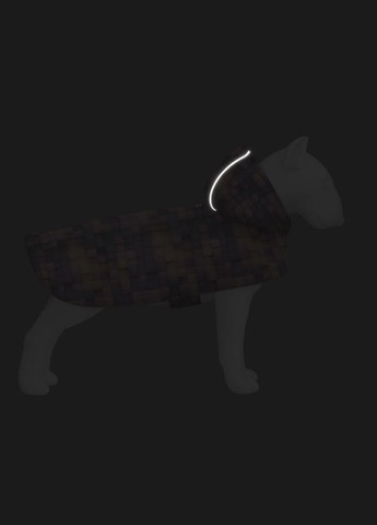 Дождевик-накидка с капюшоном для собак Clothes, рисунок "Кубы 3Д", L, А 48-52 см, B 60-70 см, С 42-52 см WAUDOG (329745616)