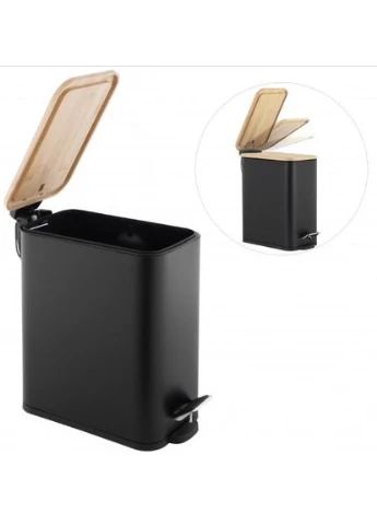 Корзина для мусора MOBY BLACK BAMBOO 5л. для ванной комнаты Yoka (386205346)